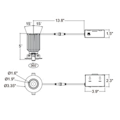 3" Gimbal Downlight: SnapTrim-Line