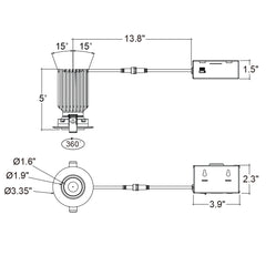 3" Gimbal Downlight: SnapTrim-Line