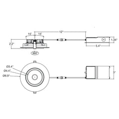 6" Gimbal Adjustable  Downlight Canless