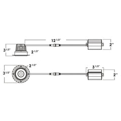 2" Round Downlight: Trimless-Line