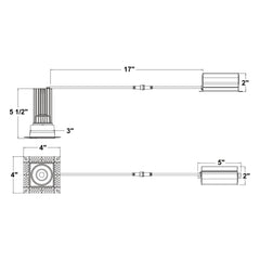 2" Square Downlight: Trimless-Line