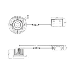 4" Round Downlight: Trimless-Line