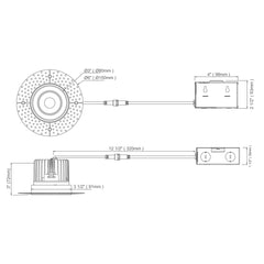 4" Round Downlight: Trimless-Line