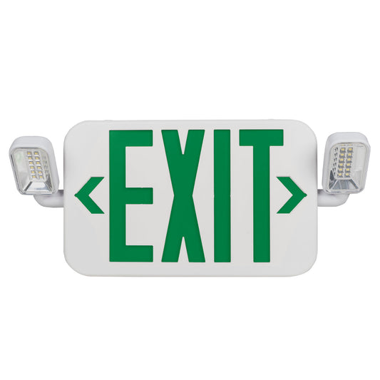 LED Emergency Exit Sign GREEN Single or Double Sided w/ Bug Eye