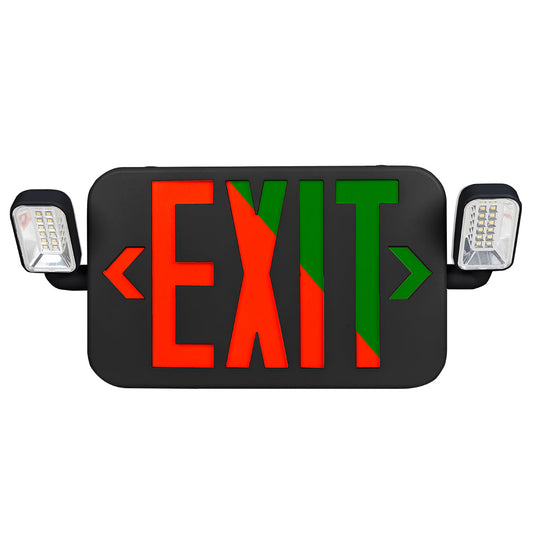 LED Emergency Exit Sign RED/GREEN Single or Double Sided w/ Bug Eye