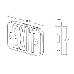 LED Emergency Exit Sign RED/GREEN Selectable Single or Double Sided