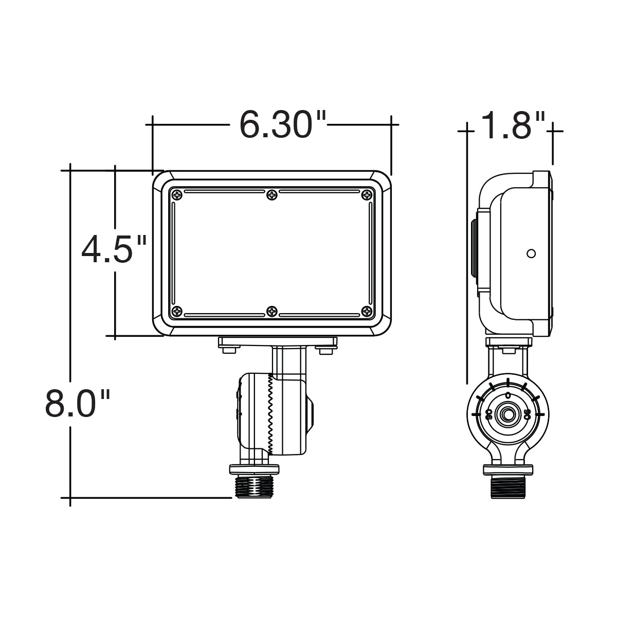 Mini Flood: XS-Line 1/2" Knuckle & Yoke Included