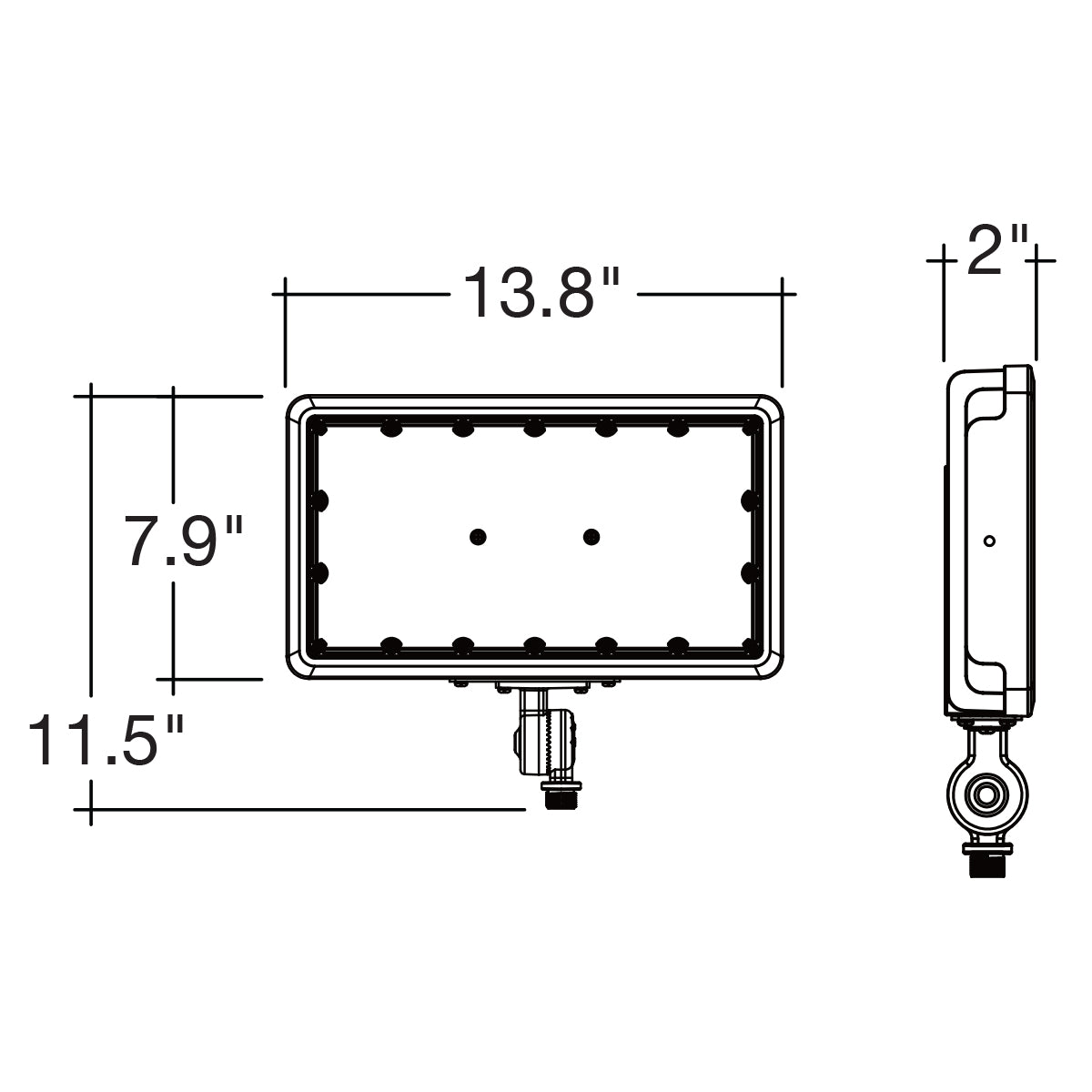 Mini Flood: XS-Line 1/2" Knuckle & Yoke Included