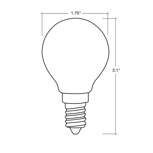 Filament G16.5 Globe E12 Base