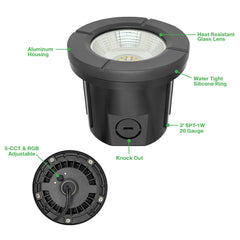 In-Ground Light: Flat Open Lens