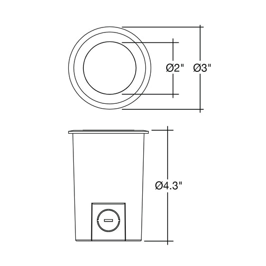 In-Ground Light - Small: Flat Open Lens