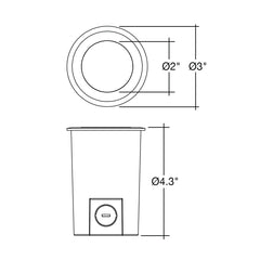 In-Ground Light - Small: Flat Open Lens