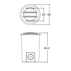 In-Ground Light - Small: Ribbed Lens