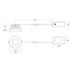 3" Frosted Downlight: M-Line