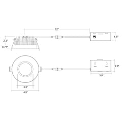 4" Frosted Downlight: M-Line