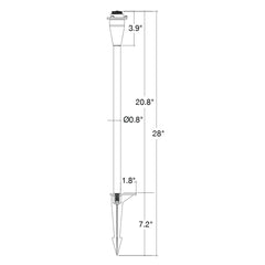 Path Light Stem LED - 21" Height