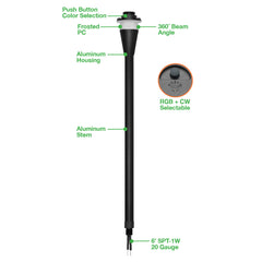 Path Light Stem LED - 21" Height