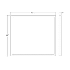 1x1 Surface Mount LED Panel: Slim-Line