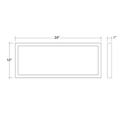 1x2 Surface Mount LED Panel: Slim-Line