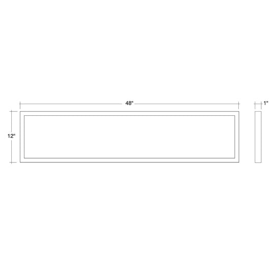 1x4 Surface Mount LED Panel: Slim-Line