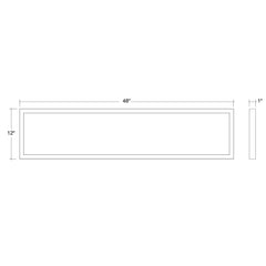 1x4 Surface Mount LED Panel: Slim-Line