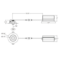 2" Gimbal Downlight: SnapTrim-Line