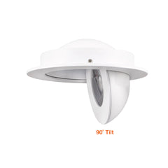 4" Floating  Gimbal Downlight (Canless) White Round Module