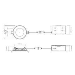 3" Round Slim Panel Wafer Downlight