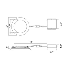 4" Round Slim Panel Wafer 0-10