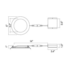 4" Round Slim Panel Wafer Downlight