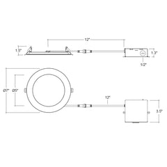 6" External J-Box Round Downlight: Slim-Line: FIRE RATED