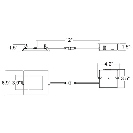 6" External J-Box Round Downlight: Slim-Line: FIRE RATED