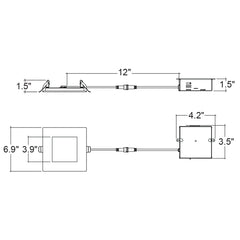 6" External J-Box Round Downlight: Slim-Line: FIRE RATED