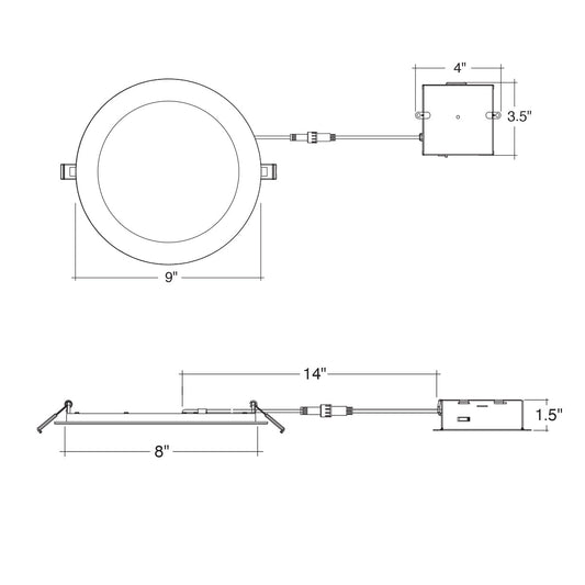 8" Round Slim Panel Wafer 0-10