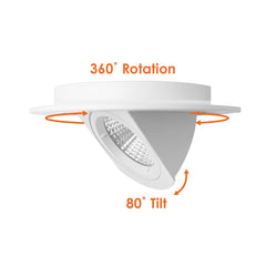 4" Scoop Downlight (Canless) White Round Module