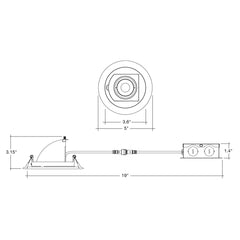 4" Scoop Downlight (Canless) White Round Module