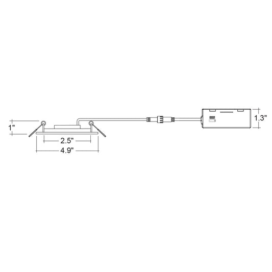 4" Adjustable Slim Panel Wafer