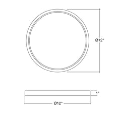 12" Surface Mount Round: Slim-Line