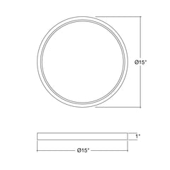 15" Surface Mount Round: Slim-Line