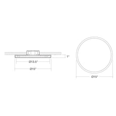 15" Surface Mount Round: Slim-Line