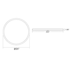 24" Surface Mount Round: Slim-Line