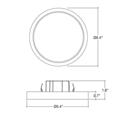 5" Surface Mount Round: Slim-Line