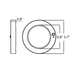 5" Surface Mount Round: Slim-Line