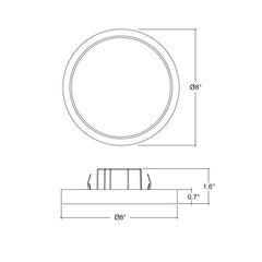 7" Surface Mount Round: Slim-Line