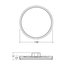 7" Surface Mount Round: Slim-Line SMART