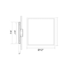 12" SlimLine Surface Mount Square