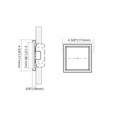 5" SlimLine Surface Mount Square