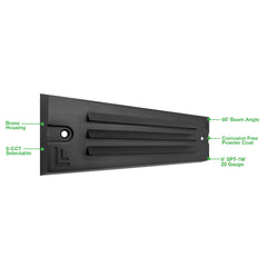 Surface Mount Step Light - 9inch Width - Louver