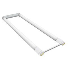 T8 6" U-Shaped 22X6 Glass + PC Coating TRIPLE FIT Ballast, or AC Direct Single/Double (FROSTED LENS)