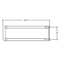 T8 6" U-Shaped 22X6 Glass + PC Coating TRIPLE FIT Ballast, or AC Direct Single/Double (FROSTED LENS)